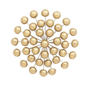 Grayson Lane 24-in x 24-in Gold Metal Glam Ornamental Wall Decor