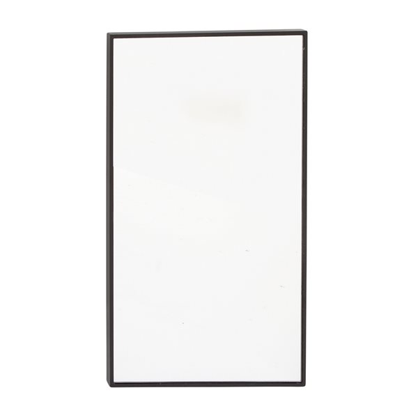 Grayson Lane 32-in x 18-in Rectangle Black Contemporary Framed Wall Mirror