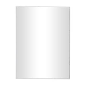 Grayson Lane 24-in x 18-in Rectangle White Contemporary Framed Wall Mirror