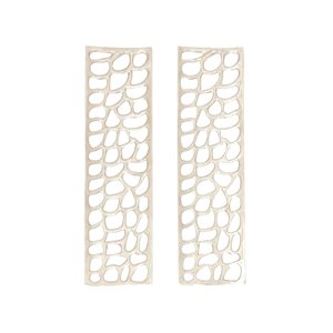 Grayson Lane 9-in x 32-in Silver Aluminum Modern Abstract Wall Decor - Set of 2