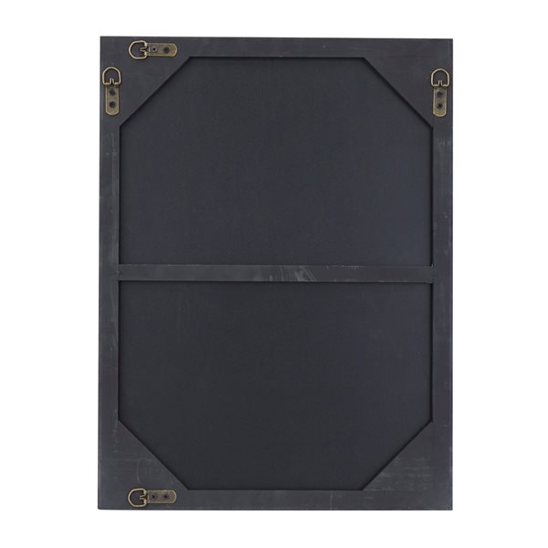 Grayson Lane 24-in x 18-in Rectangle Black Contemporary Framed Wall Mirror