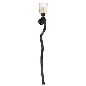 Grayson Lane 63-in x 10-in Matte Black Traditional Wall Mount Candle Holder