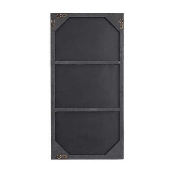 Grayson Lane 36-in x 18-in Rectangle Black Contemporary Framed Wall Mirror