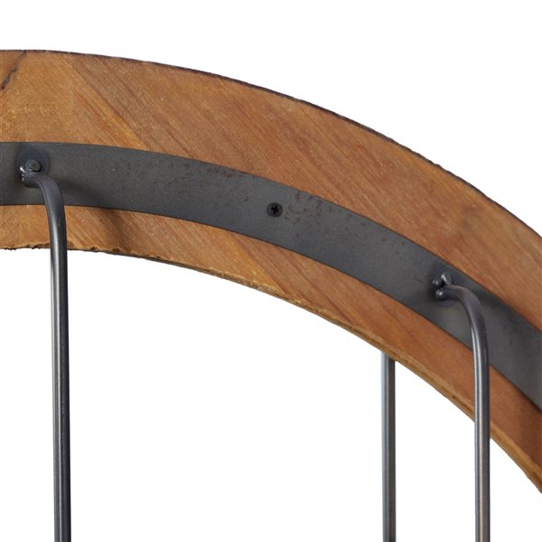 Grayson Lane 31-in x 31-in Round Blue Industrial Framed Wall Mirror