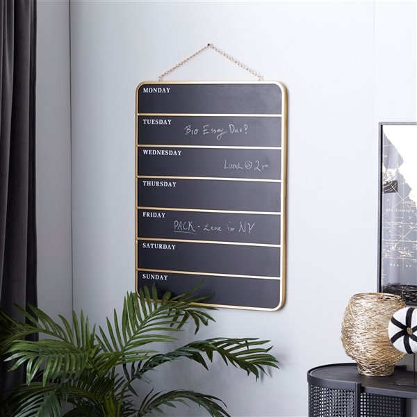 Grayson Lane 32-in x 24-in Black Wooden Contemporary Blackboard Wall Decor