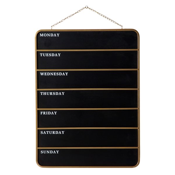 Grayson Lane 32-in x 24-in Black Wooden Contemporary Blackboard Wall Decor