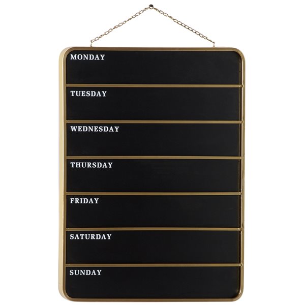 Grayson Lane 32-in x 24-in Black Wooden Contemporary Blackboard Wall Decor