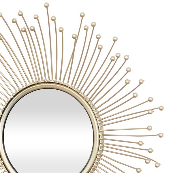 Grayson Lane Round Gold Framed Wall Mirror - Set of 3