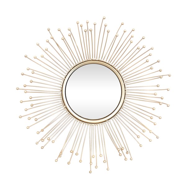 Grayson Lane Round Gold Framed Wall Mirror - Set of 3