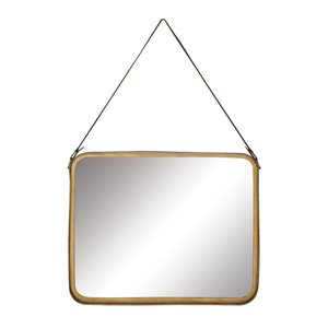 Grayson Lane 21-in L x 30-in W Rectangle Gold Framed Wall Mirror