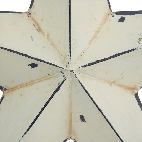 Grayson Lane 24-in H x 24-in W Rustic Metal Cream Stars Wall Accent - Set of 3