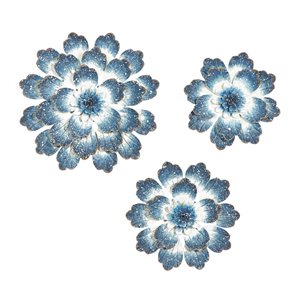 Grayson Lane 18-in H x 18-in W Floral Metal Wall Accent - Set of 3