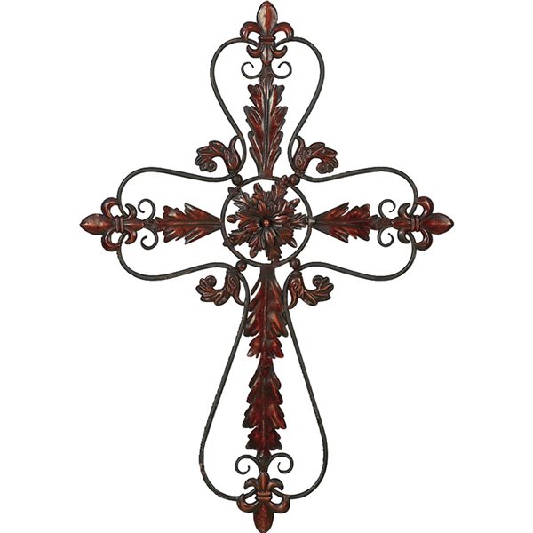Grayson Lane 37-in H x 26-in W Traditional Metal Cross Wall Accent