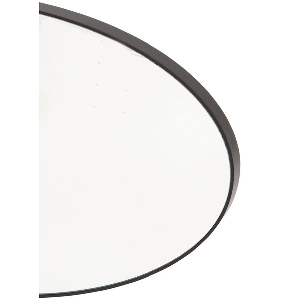 Grayson Lane 31-in L x 18-in W Oval Black Framed Wall Mirror