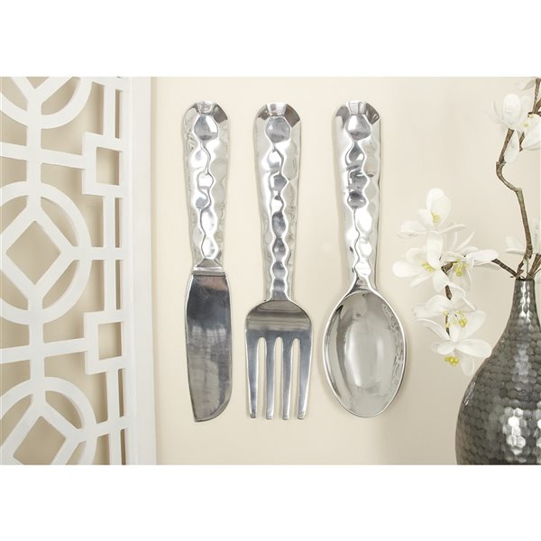 Grayson Lane 23-in H x 6-in W Traditional Kitchen Metal Wall Accent - Set of 3