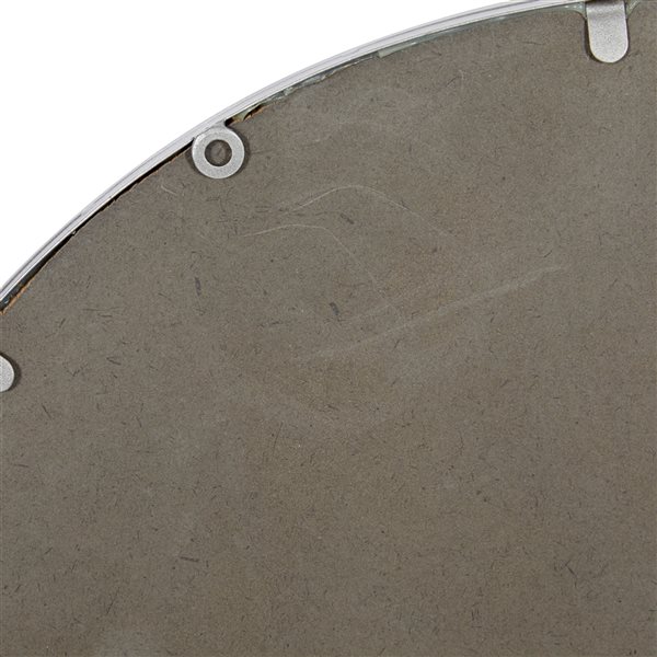 Grayson Lane 24-in L x 26-in W Round Silver Framed Wall Mirror