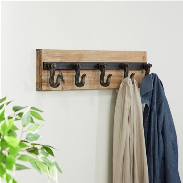 Distressed Metal Coat Hooks - Industrial Pipes ( 5 ) — Decor