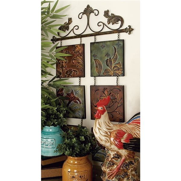 Grayson Lane 40-in H x 23-in W Floral Metal Wall Accent