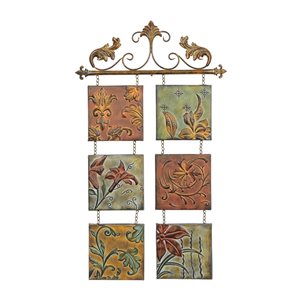 Grayson Lane 40-in H x 23-in W Floral Metal Wall Accent