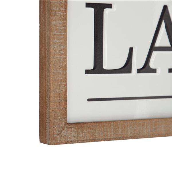 Grayson Lane 13.05-in H x 31.65-in W Laundry Wood Wall Accent