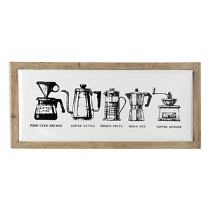 Grayson Lane 11.85-in H x 25.95-in W Vintage Wood Coffee Wall Accent