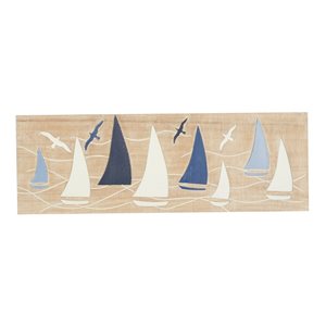 Grayson Lane 14.55-in H x 31.4-in W Nautical Wood Wall Accent