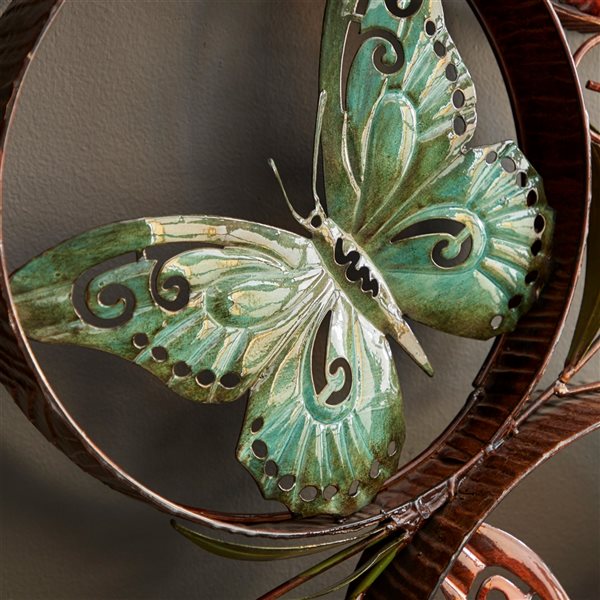 Grayson Lane 36-in H x 22-in W Butterflies Metal Wall Accent