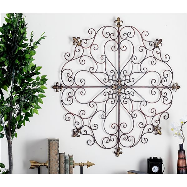 Grayson Lane 42-in H x 42-in W Rustic Metal Wall Accent