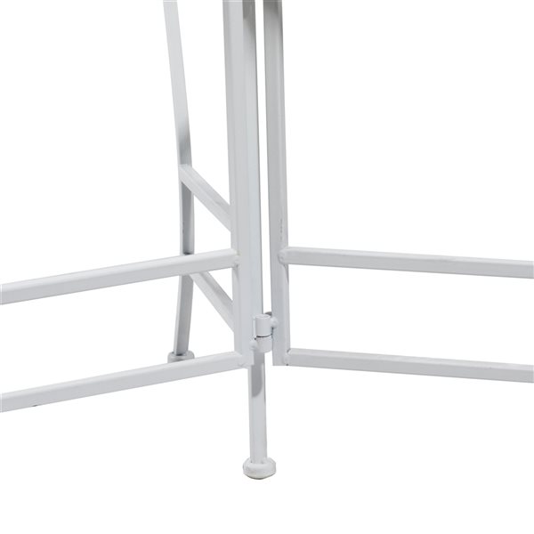 Grayson Lane 24-in White Outdoor Cast Iron Plant Stand