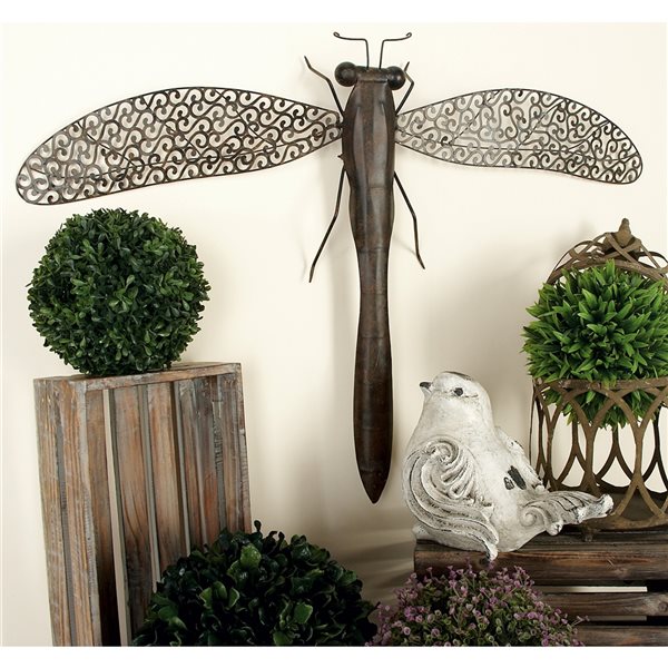 Grayson Lane 30-in H x 40-in W Insect Metal Wall Accent