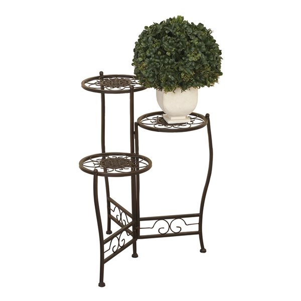 Grayson Lane 24-in Brown Outdoor Novelty Cast Iron Plant Stand