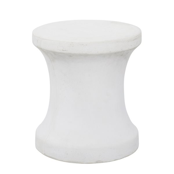 Grayson Lane 16-in x 14-in White Outdoor Foot Stool