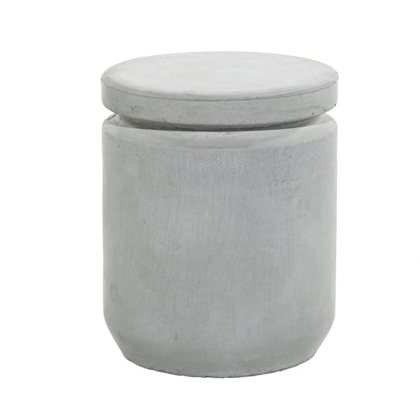 Grayson Lane 17-in x 15-in Grey Outdoor Foot Stool