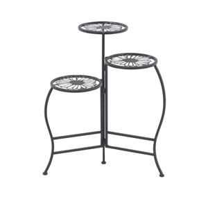 Grayson Lane 24-in Black Outdoor Cast Iron Plant Stand