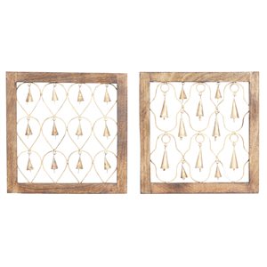 Grayson Lane 16-in H x 16-in W Farmhouse Wood Wall Accent - Set of 2