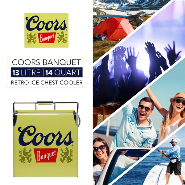 Coors Banquet 13-L Yellow Insulated Chest Cooler