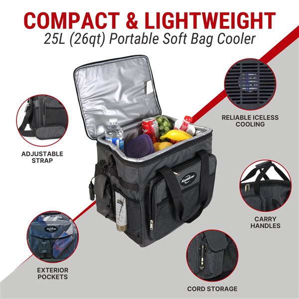 Koolatron 24.5-L Black Insulated Bag Cooler