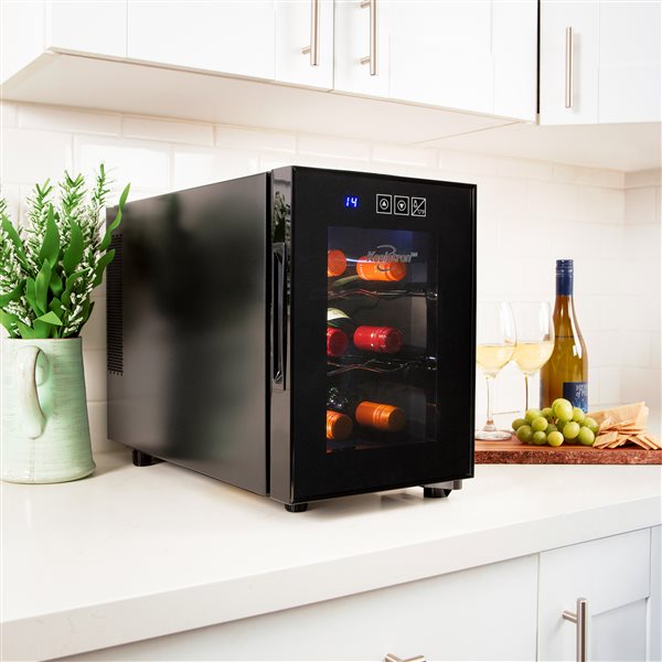Koolatron Urban 6-Bottle Capacity Black Freestanding Wine Cooler