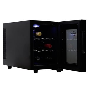 Koolatron Urban 6-Bottle Capacity Black Freestanding Wine Cooler