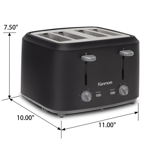 Kenmore 4-Slice Black 1400-Watt Toaster