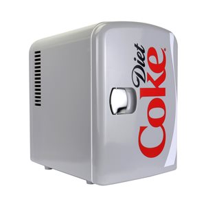 Mini réfrigérateur autoportant Diet Coke par Coca-Cola argent de 0,14 pi3