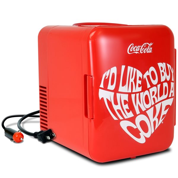 Coca-Cola World 1971 0.14-cu ft Freestanding Mini Fridge - Red