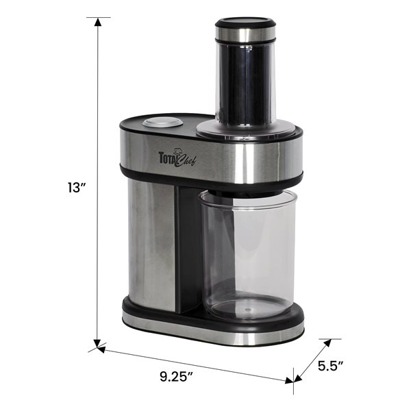 Total Chef 500-Watt Black 3-Blade Food Processor