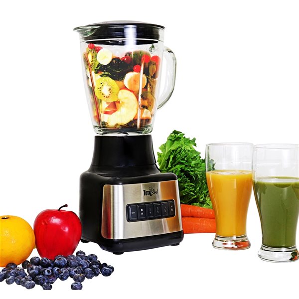 Total Chef 6-Cup Black 500-Watt Pulse Control Blender