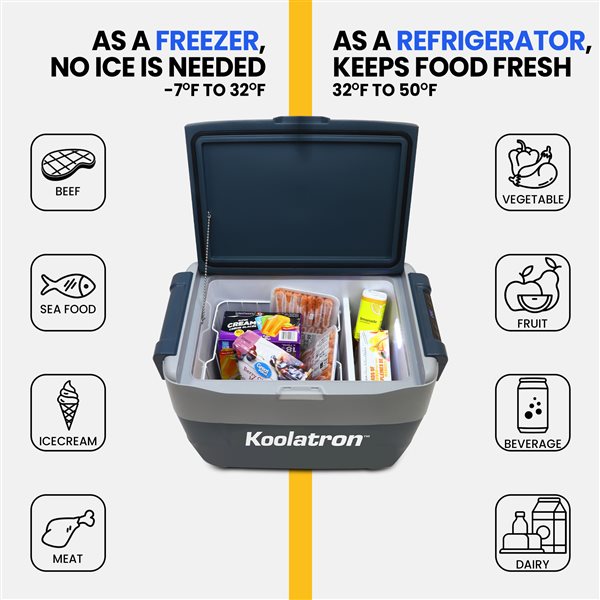 Koolatron 40-L Grey Insulated Personal Cooler