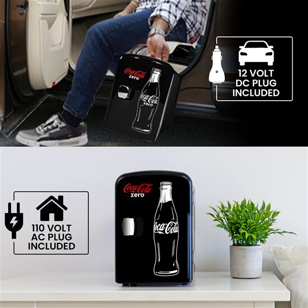 Coca-Cola Zero 0.14-cu ft Freestanding Mini Fridge - Black