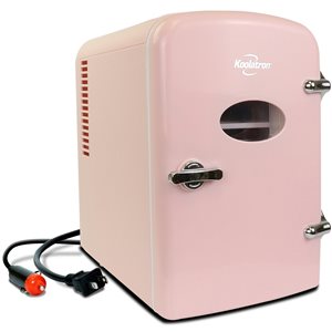 Koolatron Retro 0.14-cu ft Freestanding Mini Fridge - Pink