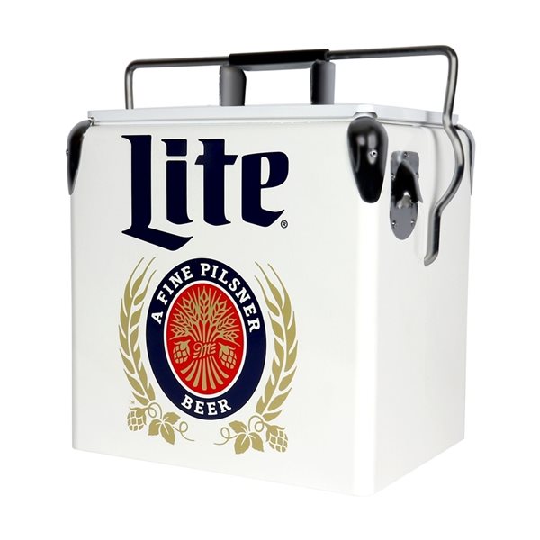 Miller Lite 13-L White Insulated Chest Cooler