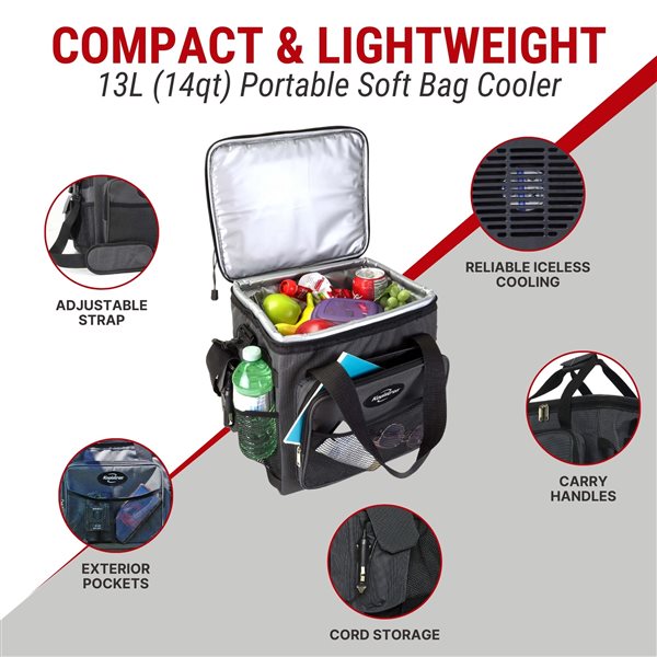 Koolatron 13-L Black Insulated Bag Cooler
