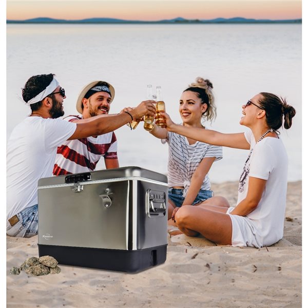 Koolatron 51-L Silver Insulated Chest Cooler